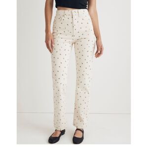 NWT MADEWELL '90s Straight Jean in Daisy Drizzle Size 27 - scuffed